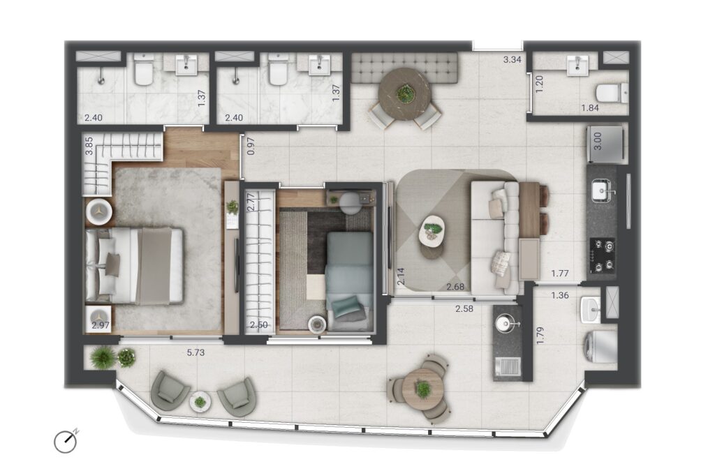 77M² - PLANTA PADRÃO